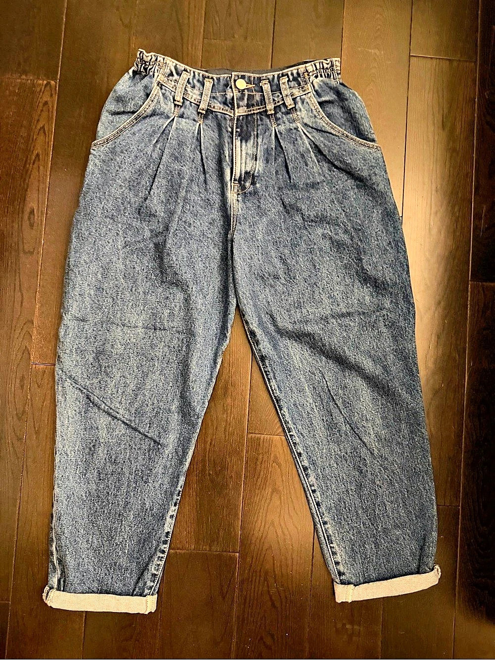 BLANK NYC The Baxter High Rise Cuffed Jeans in Blue Waist 28 Like New